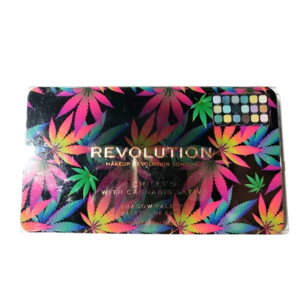 Revolution Chilled with Cannabis‎ Sativa Eyeshadow Palette 18 Rich Shades